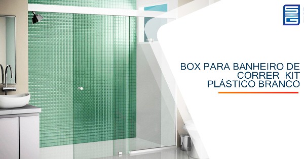 Box para Banheiro de Correr  Kit Plástico Branco Guarulhos