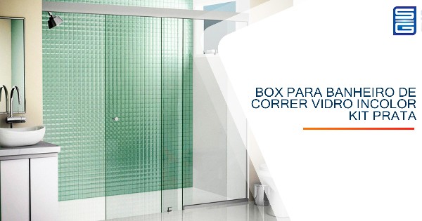 Box para Banheiro de Correr Vidro Incolor Kit Prata Guarulhos